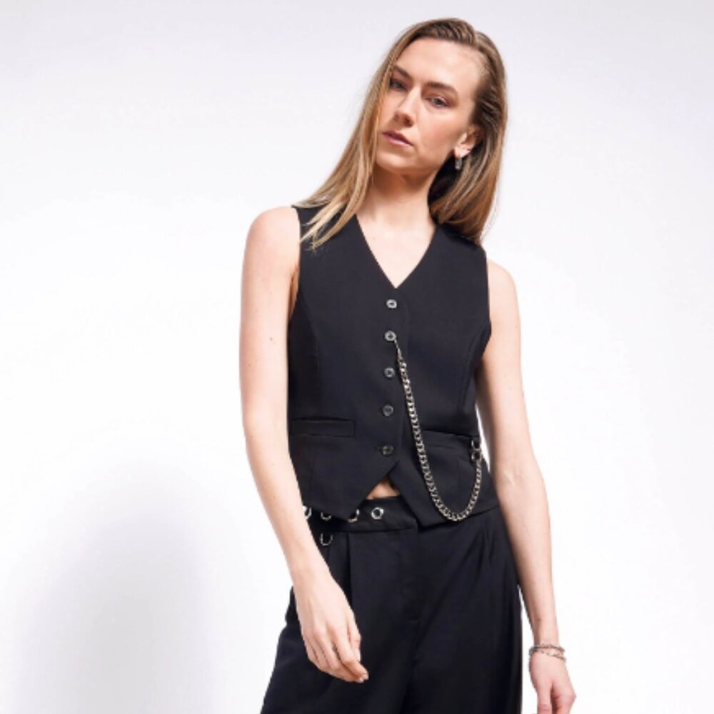 Wildfang Empower Vest Navy Sz Small